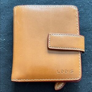 Lodis Audrey Petite Card Case Brown Leather Compact Wallet